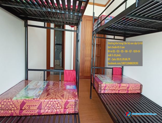 Cho NỮ thuê giường KTX trong căn hộ cao cấp có hồ bơi chuẩn KS 3 sao