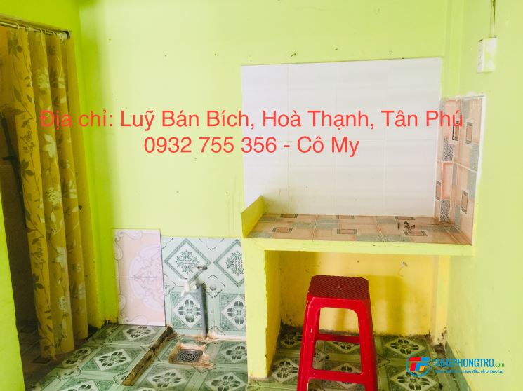 Phòng trọ tại Luỹ Bán Bích, Tân Phú - GIÁ ĐIỆN CHỈ 2000đ/kWh
