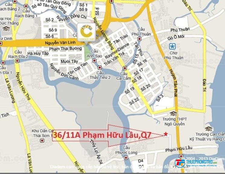 Cho thuê phòng trọ 2,3tr tại 36/11A Phạm Hữu Lầu, Quận 7